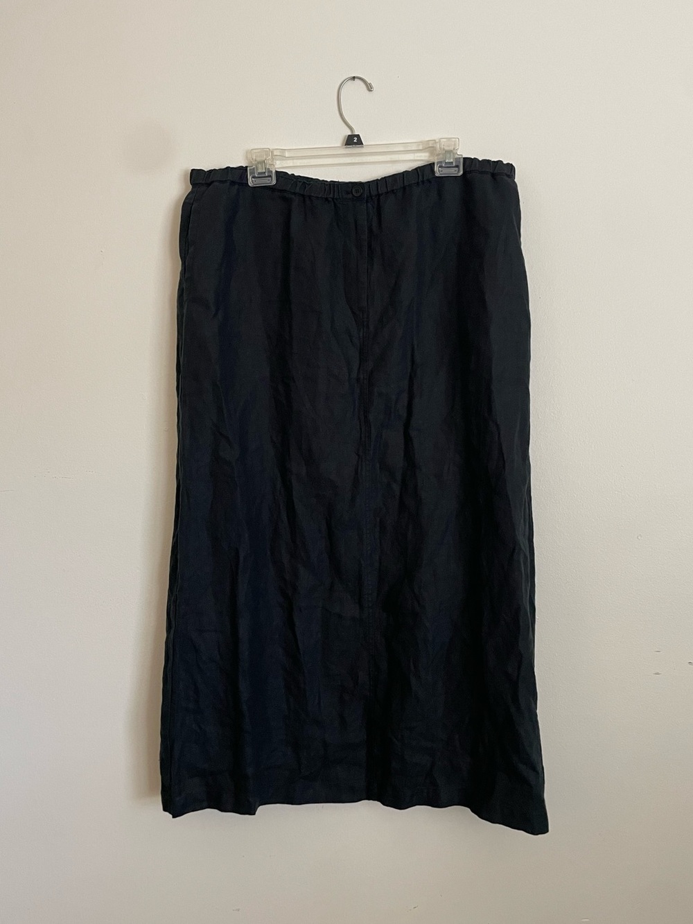 Black Linen Maxi Skirt